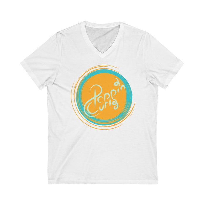 PoppinCurls Logo V-Tee