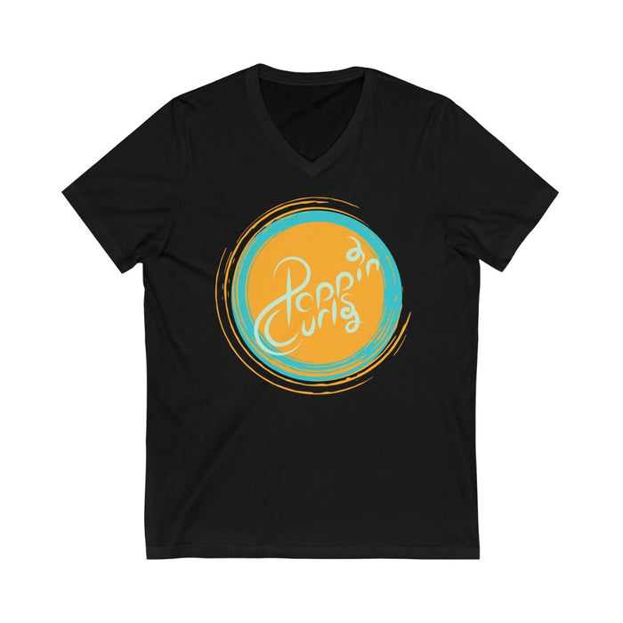 PoppinCurls Logo V-Tee