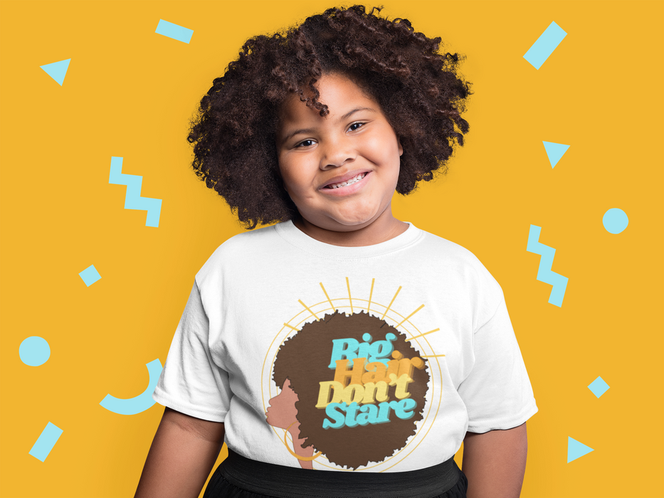 Kids. Colorful Big Hair, Tee (Shade 2)